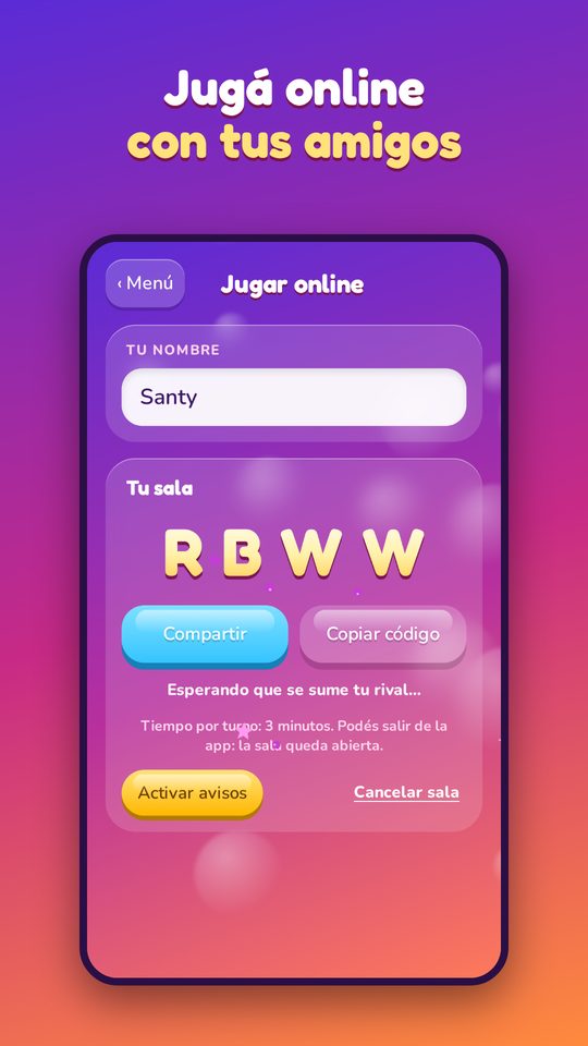 Partida online contra un amigo