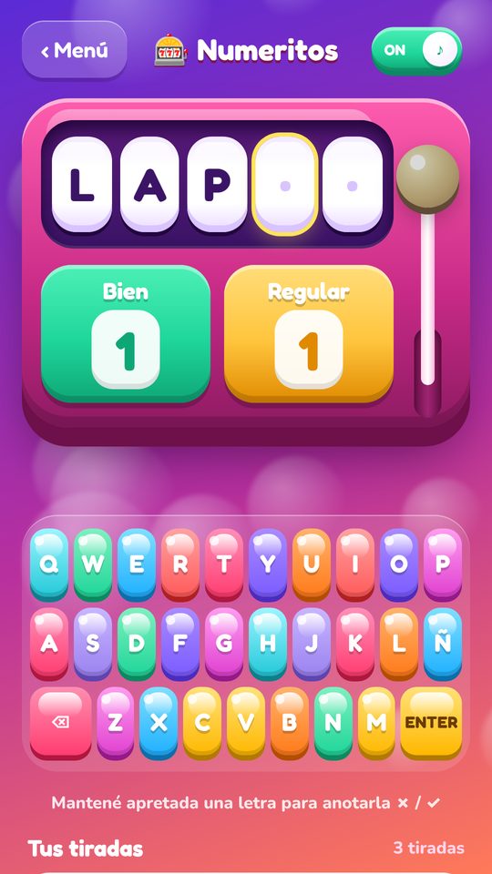 Estilo Numeritos con la máquina